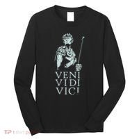 Roman Quotes Julius Caesar Figure Veni Vidi Vici Long Sleeve Shirt thumb 0