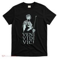 Roman Quotes Julius Caesar Figure Veni Vidi Vici T-Shirt thumb 0