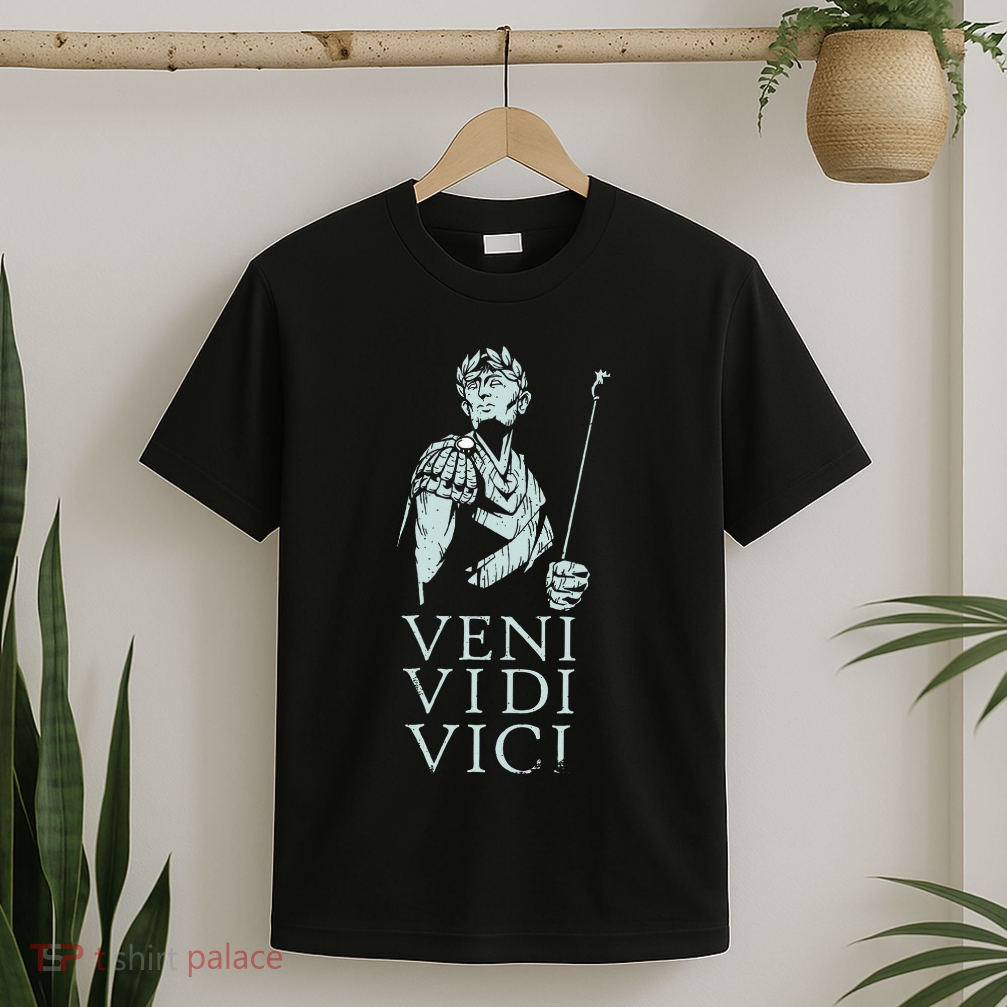 Roman Quotes Julius Caesar Figure Veni Vidi Vici T-Shirt