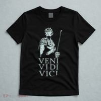 Roman Quotes Julius Caesar Figure Veni Vidi Vici T-Shirt thumb 5