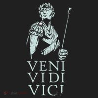 Roman Quotes Julius Caesar Figure Veni Vidi Vici Beanie thumb 2