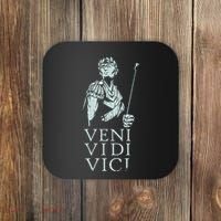 Roman Quotes Julius Caesar Figure Veni Vidi Vici Coaster thumb 0