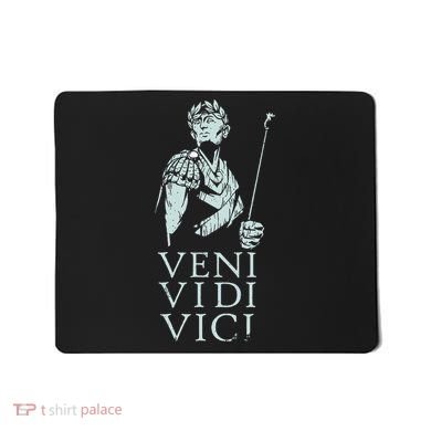 Roman Quotes Julius Caesar Figure Veni Vidi Vici Mousepad