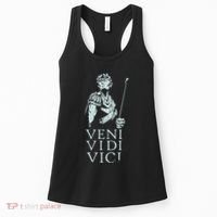 Roman Quotes Julius Caesar Figure Veni Vidi Vici Women's Tank Top thumb 0