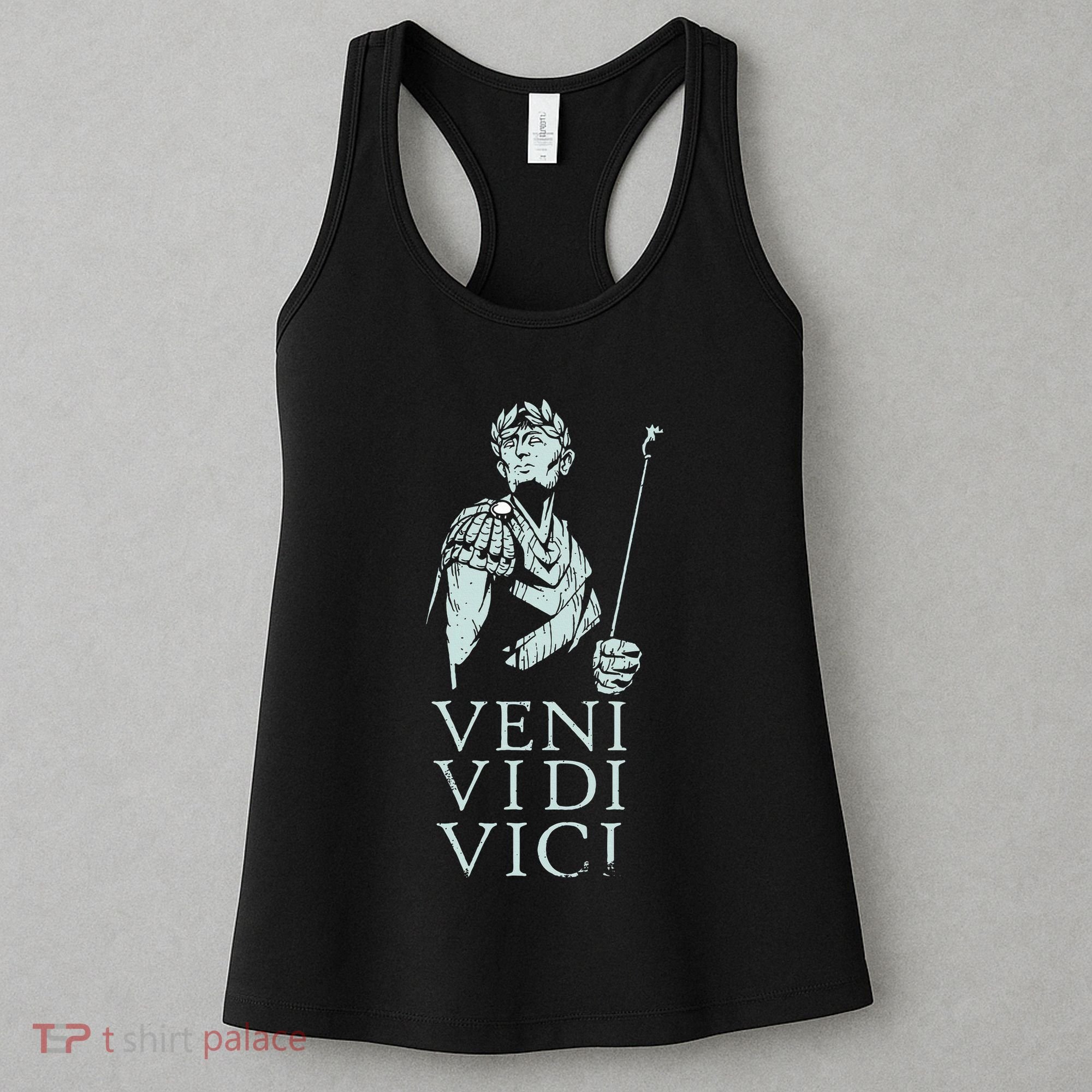 Roman Quotes Julius Caesar Figure Veni Vidi Vici Women's Tank Top