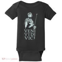 Roman Quotes Julius Caesar Figure Veni Vidi Vici Baby Bodysuit thumb 0