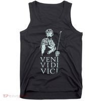 Roman Quotes Julius Caesar Figure Veni Vidi Vici Tank Top thumb 0