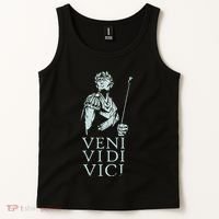Roman Quotes Julius Caesar Figure Veni Vidi Vici Tank Top thumb 2