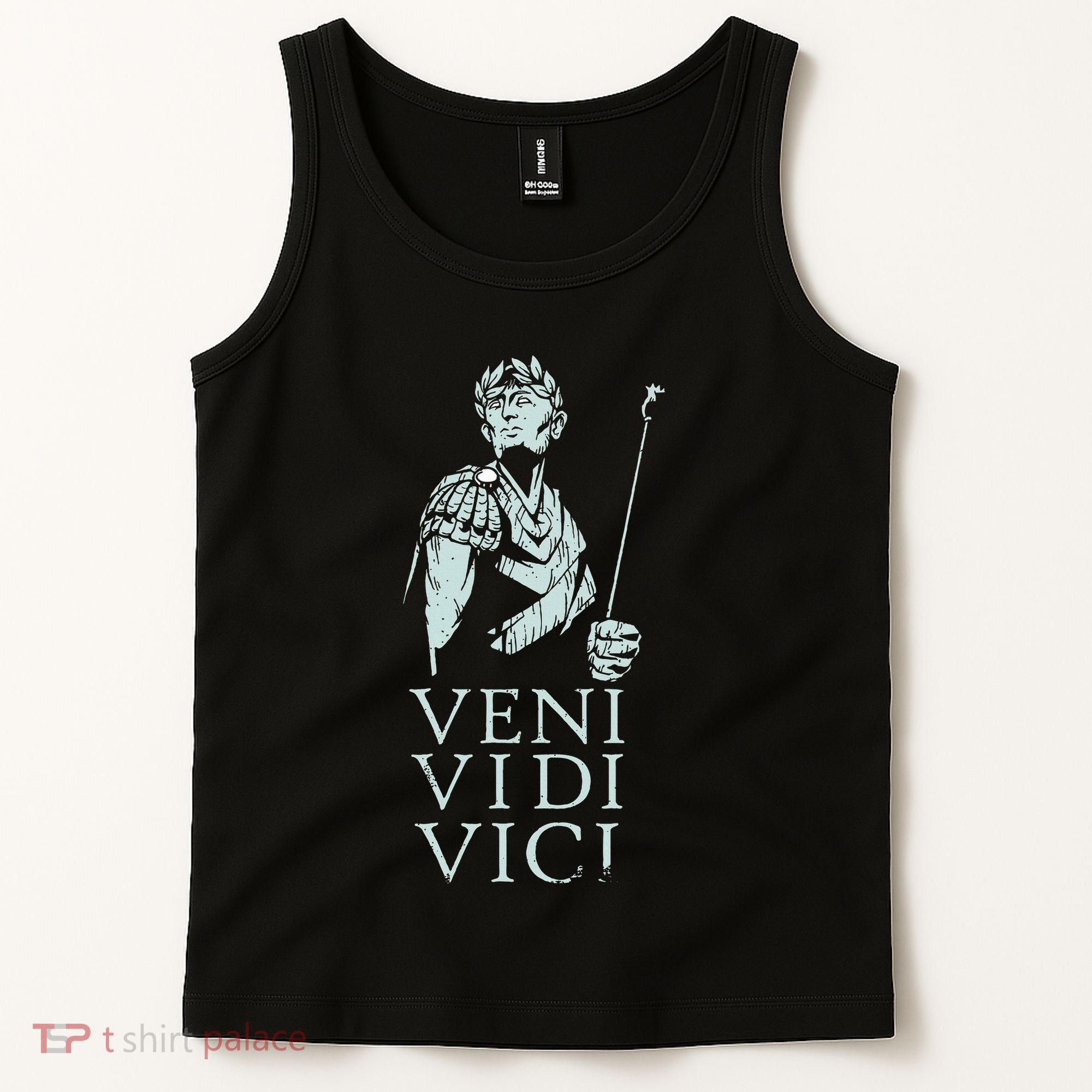 Roman Quotes Julius Caesar Figure Veni Vidi Vici Tank Top