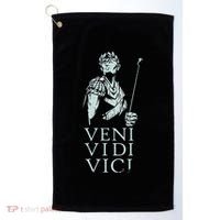 Roman Quotes Julius Caesar Figure Veni Vidi Vici Golf Towel thumb 0