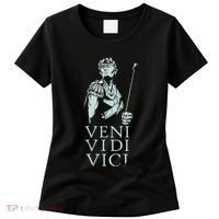 Roman Quotes Julius Caesar Figure Veni Vidi Vici Women's T-Shirt thumb 0