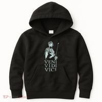 Roman Quotes Julius Caesar Figure Veni Vidi Vici Kids Hoodie thumb 0
