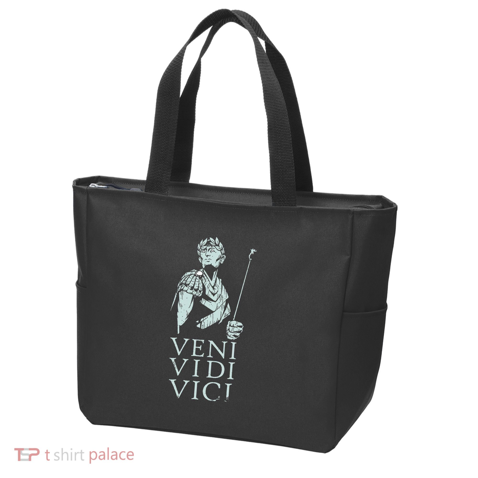Roman Quotes Julius Caesar Figure Veni Vidi Vici Tote Bag