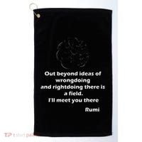 Rumi QuotesPoemsArt Golf Towel thumb 0