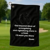 Rumi QuotesPoemsArt Golf Towel thumb 1