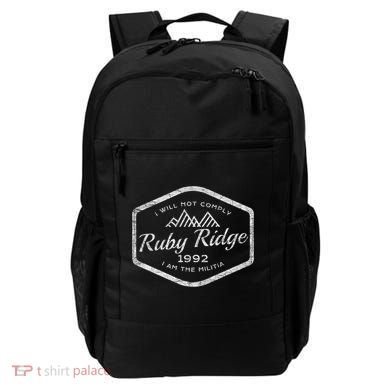 Ruby Ridge 1992. I Will Not Comply. Premium Backpack