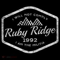 Ruby Ridge 1992. I Will Not Comply. Premium Ornament thumb 1