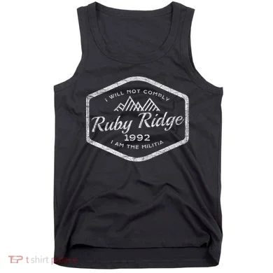 Ruby Ridge 1992. I Will Not Comply. Premium Tank Top