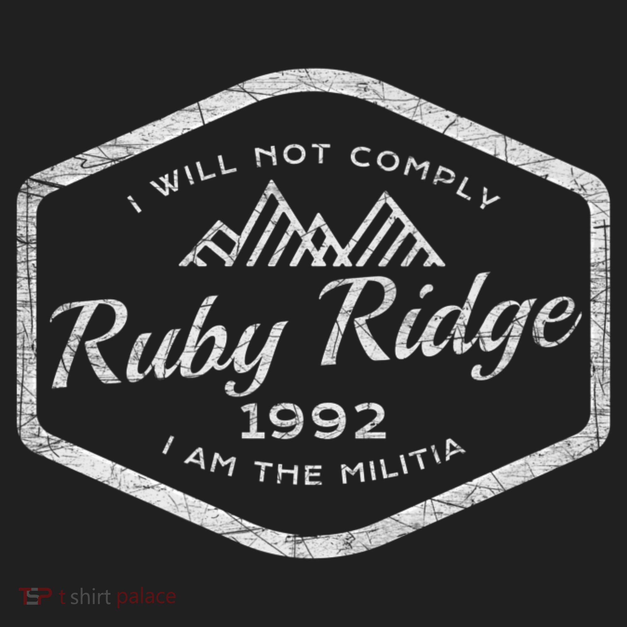 Ruby Ridge 1992. I Will Not Comply. Premium Golf Towel