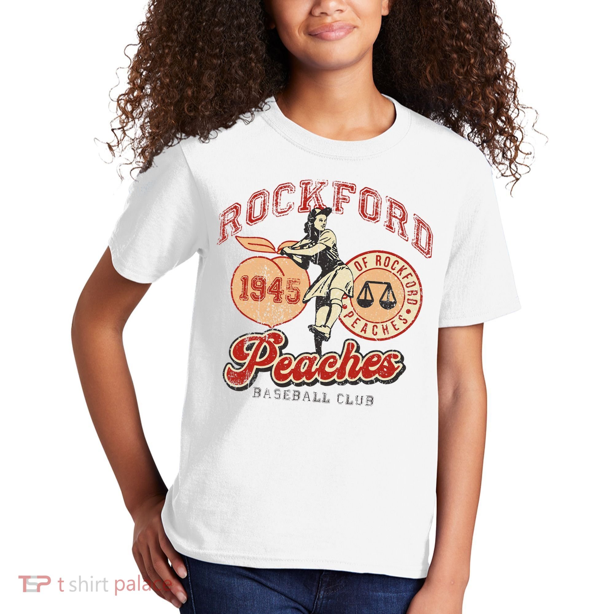 Rockford Retro 1945 Peaches Kids T-Shirt