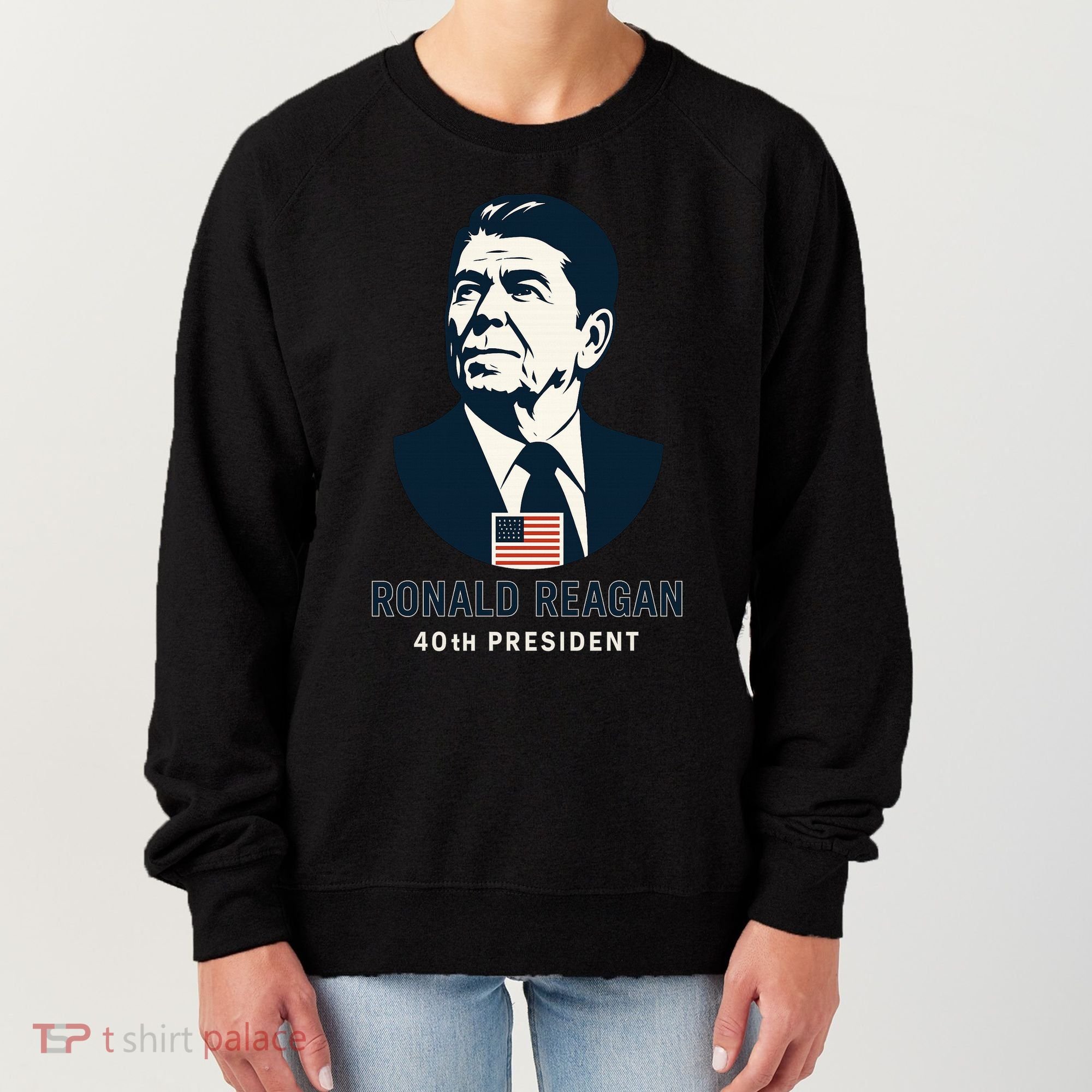 Ronald Reagan 40th President Minimalistic Women's Sweatshirt