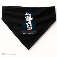 Ronald Reagan 40th President Minimalistic USA-Made Doggie Bandana thumb 0