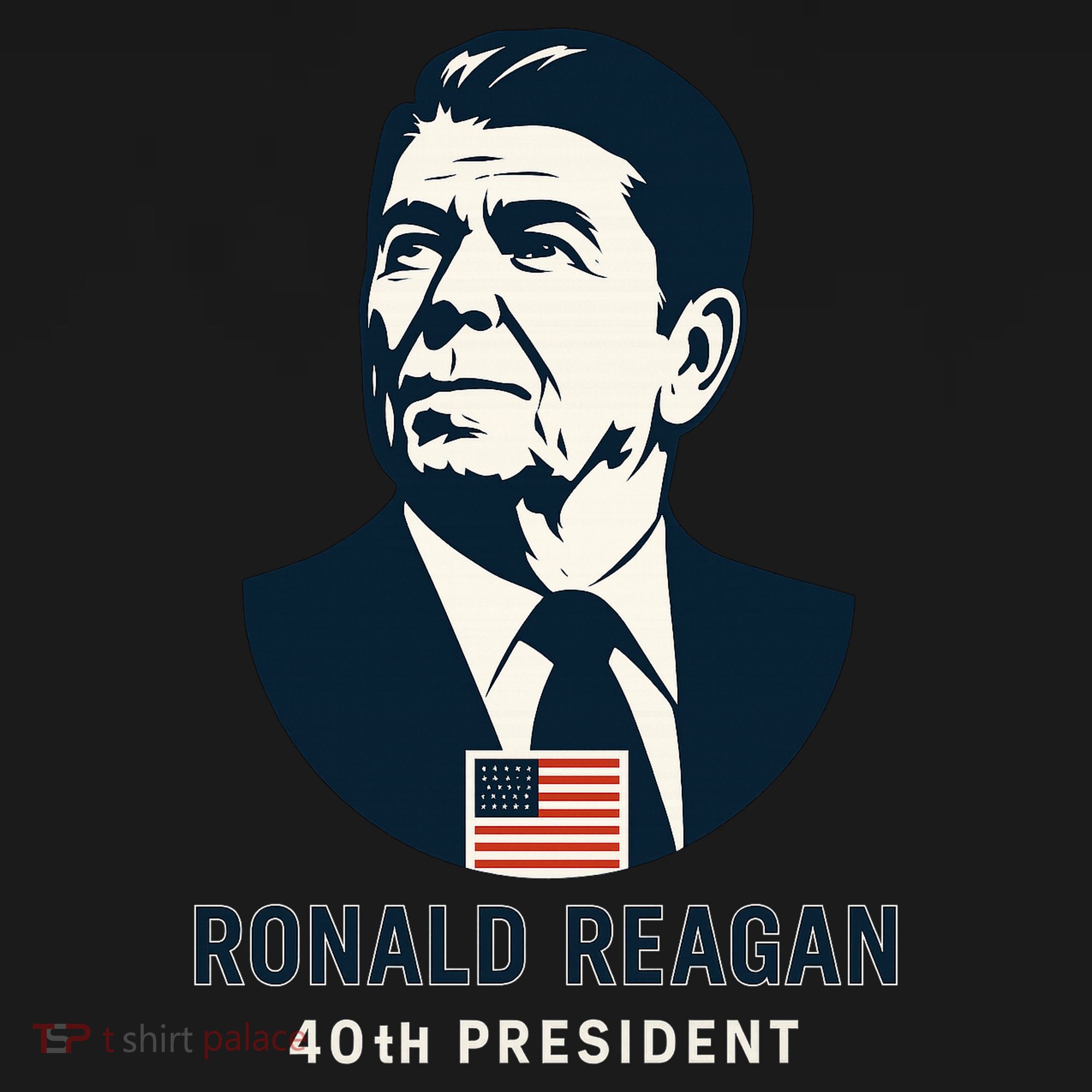 Ronald Reagan 40th President Minimalistic Bucket Hat