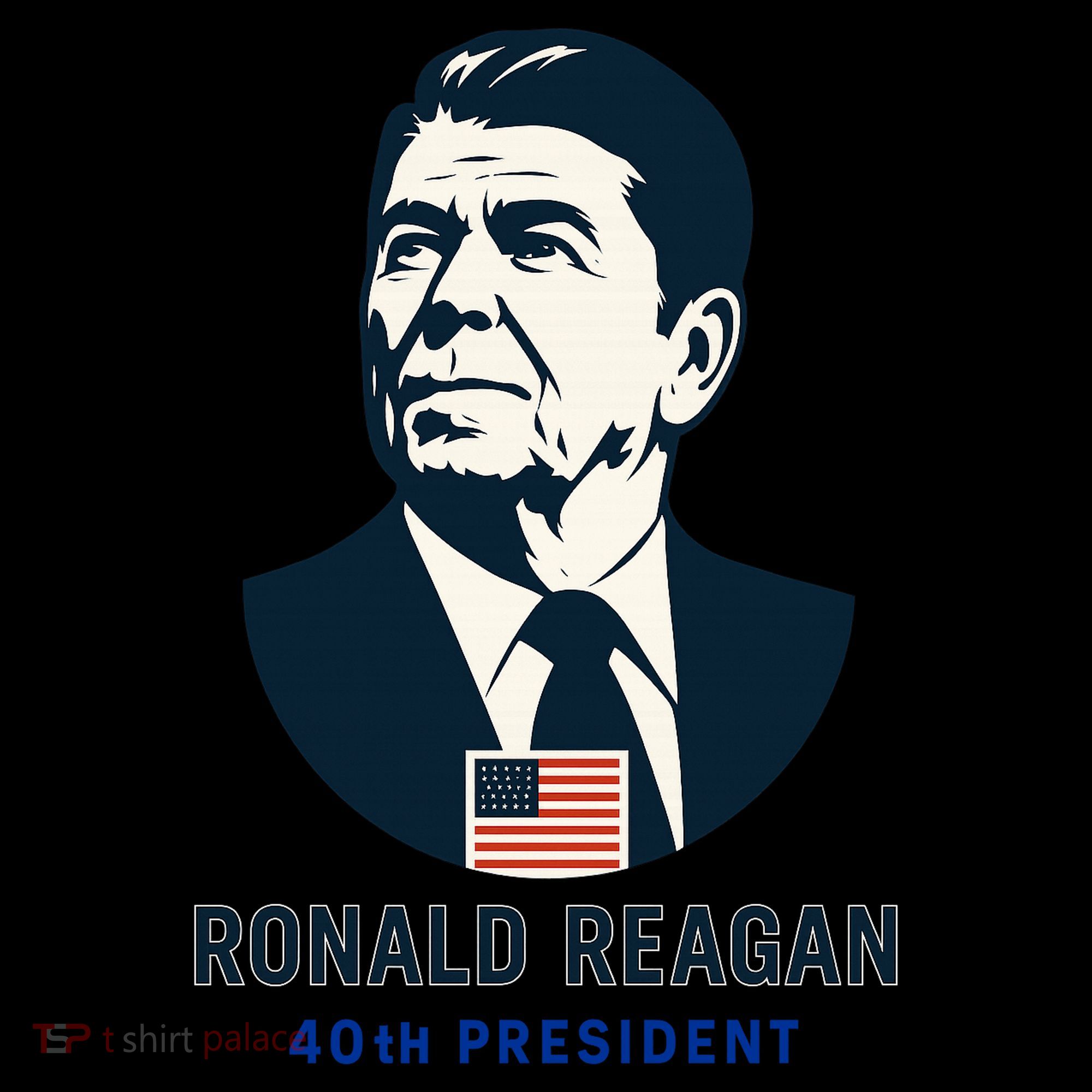 Ronald Reagan 40th President Minimalistic Coffee Mug