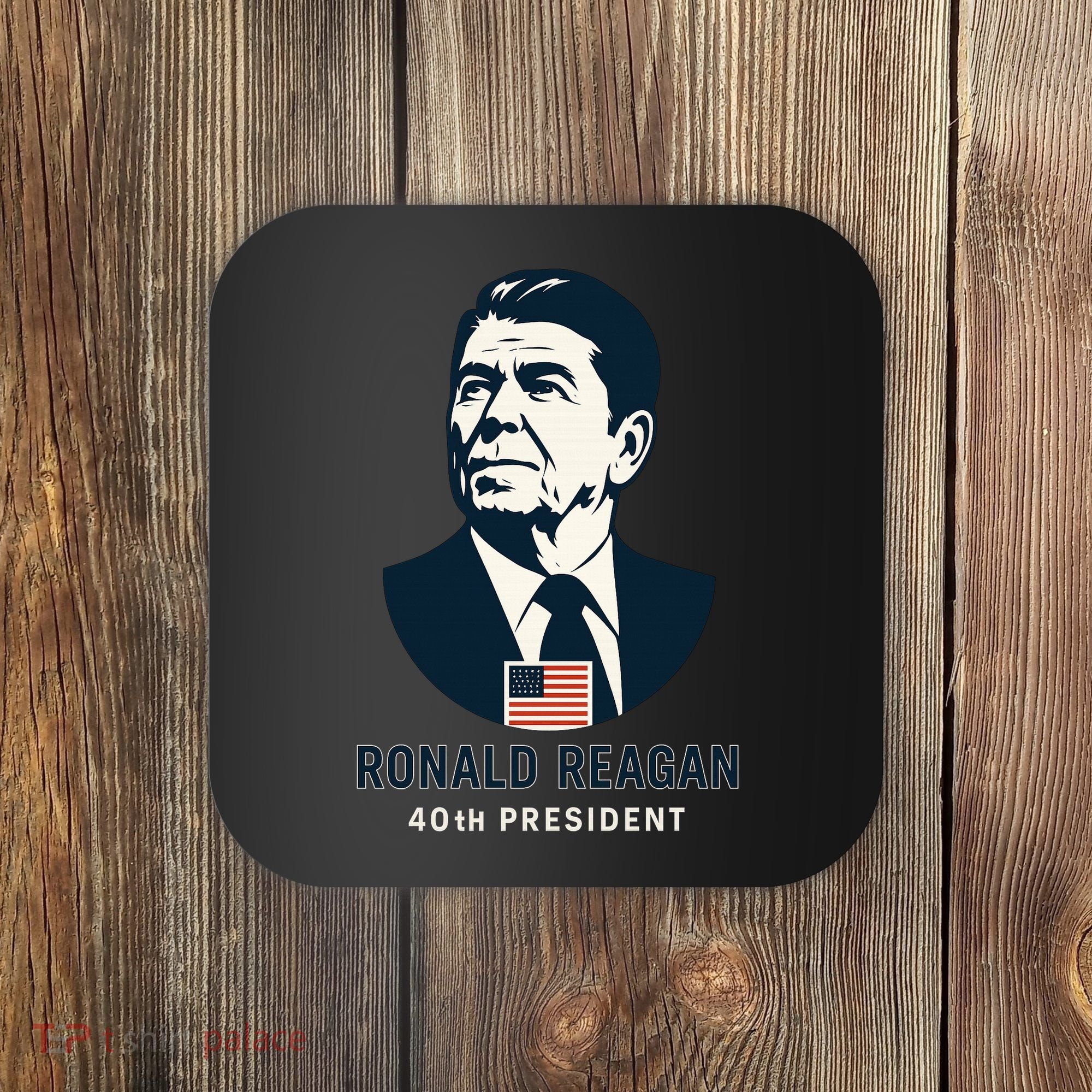 Ronald Reagan 40th President Minimalistic Coaster