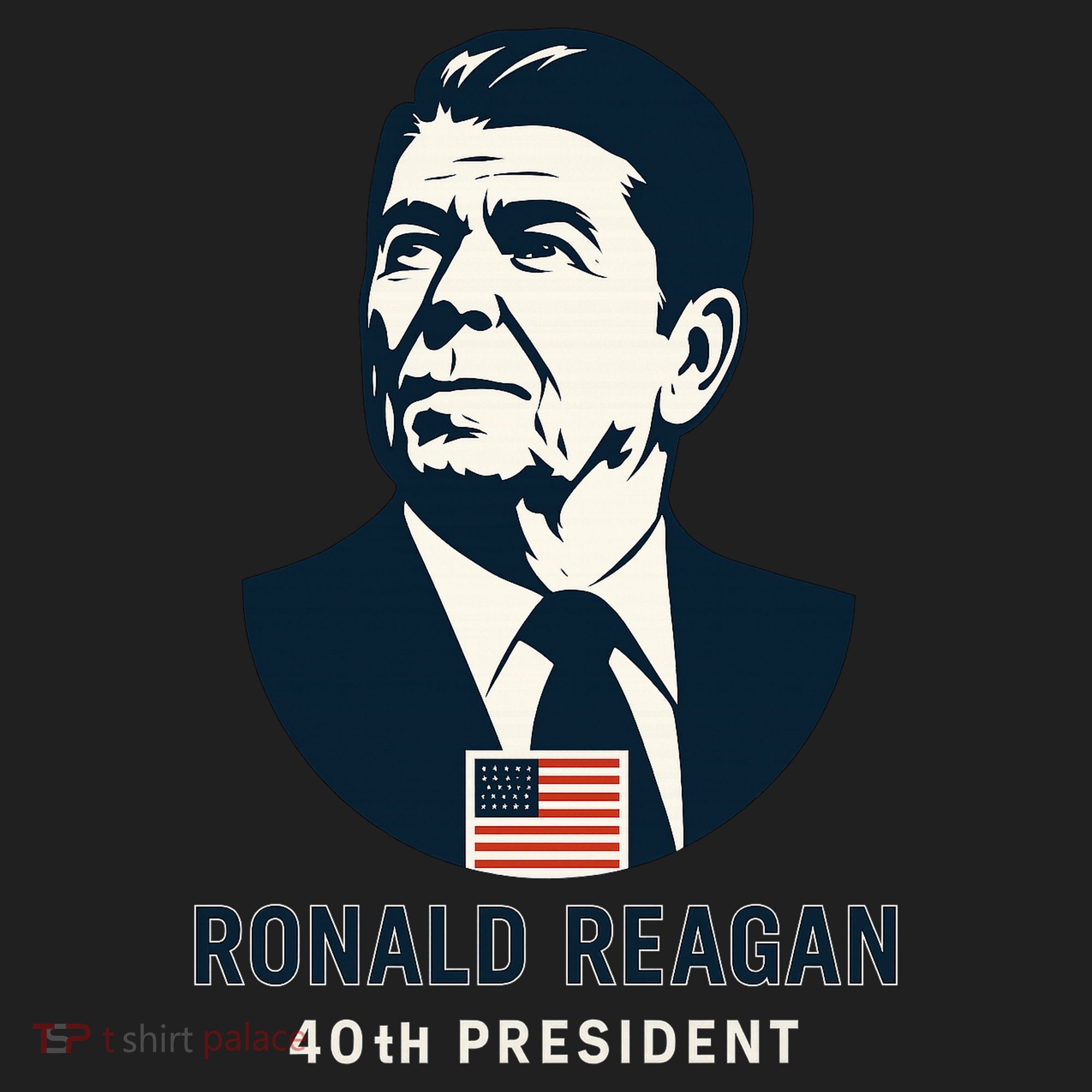 Ronald Reagan 40th President Minimalistic 40oz Vacuum Insulated Stainless Steel Travel Tumbler