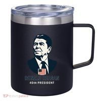 Ronald Reagan 40th President Minimalistic 12oz Stainless Steel Coffee Mug thumb 0