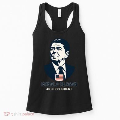Ronald Reagan 40th President Minimalistic Women's Tank Top