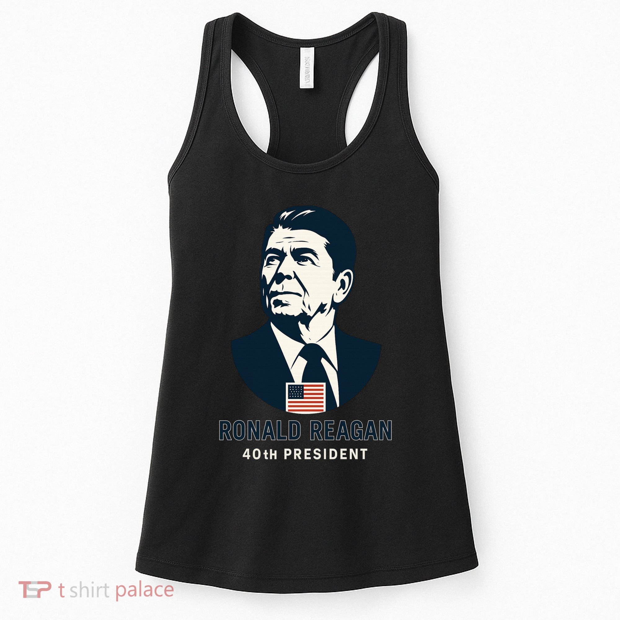 Ronald Reagan 40th President Minimalistic Women's Tank Top