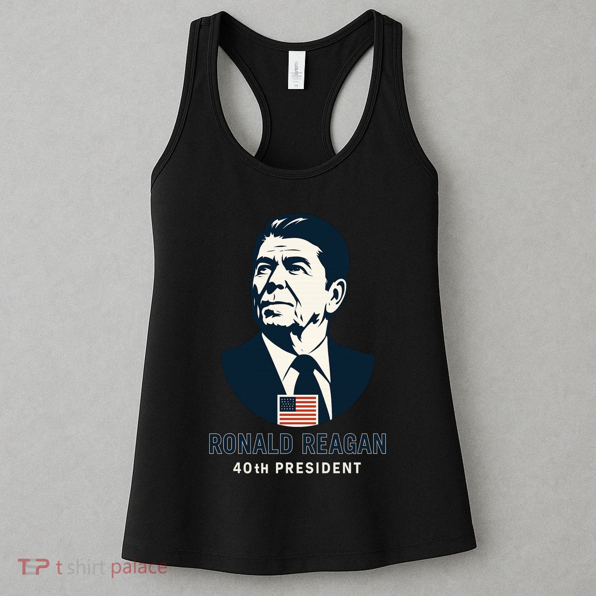Ronald Reagan 40th President Minimalistic Women's Tank Top
