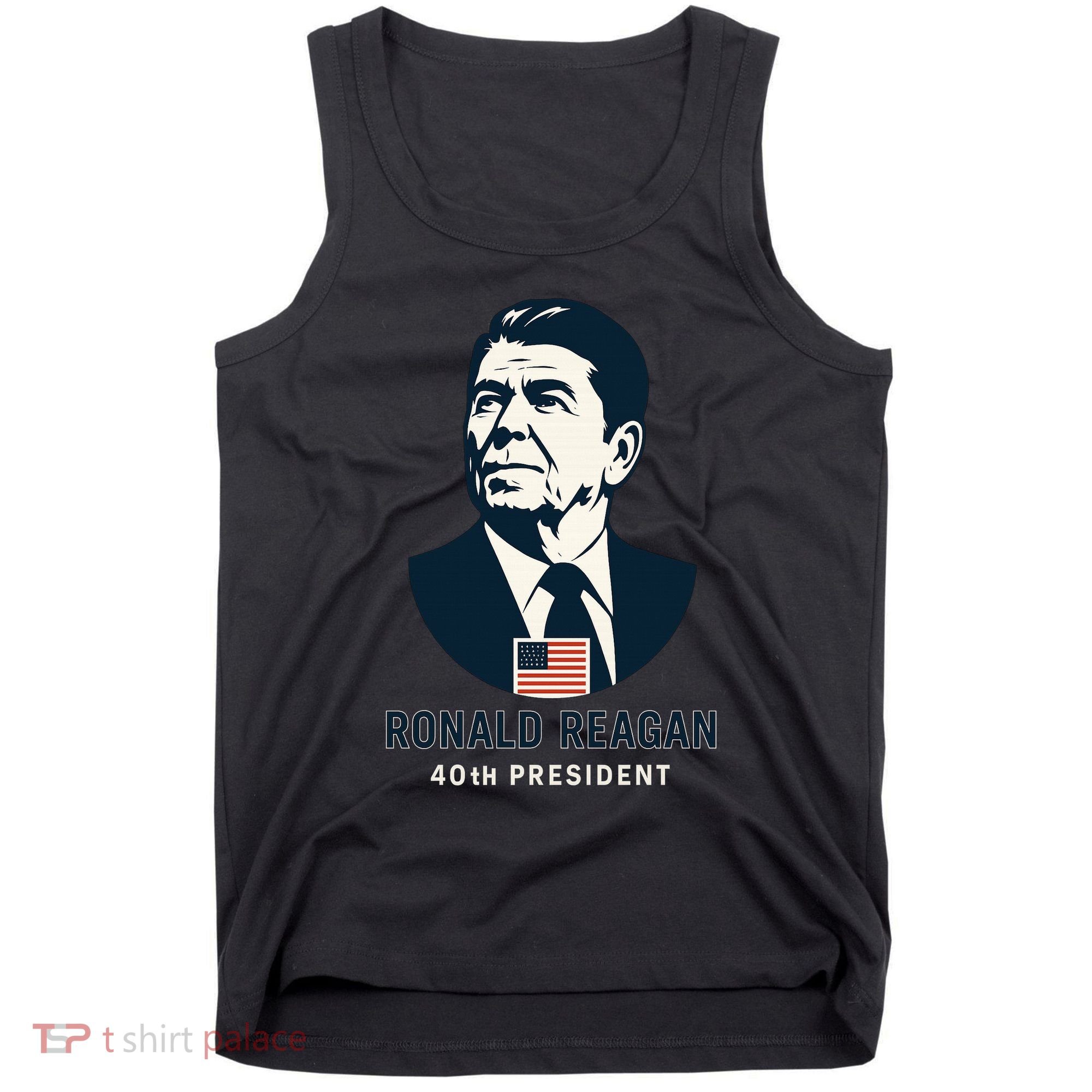 Ronald Reagan 40th President Minimalistic Tank Top