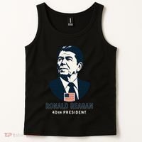 Ronald Reagan 40th President Minimalistic Tank Top thumb 2