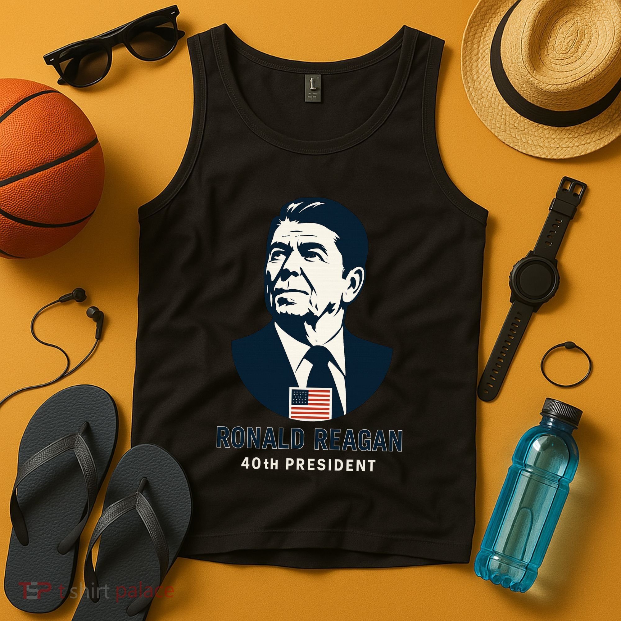 Ronald Reagan 40th President Minimalistic Tank Top