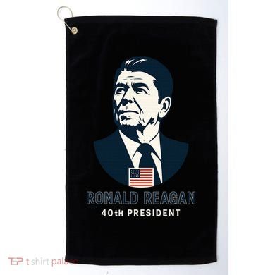 Ronald Reagan 40th President Minimalistic Golf Towel