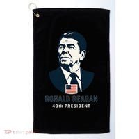 Ronald Reagan 40th President Minimalistic Golf Towel thumb 0
