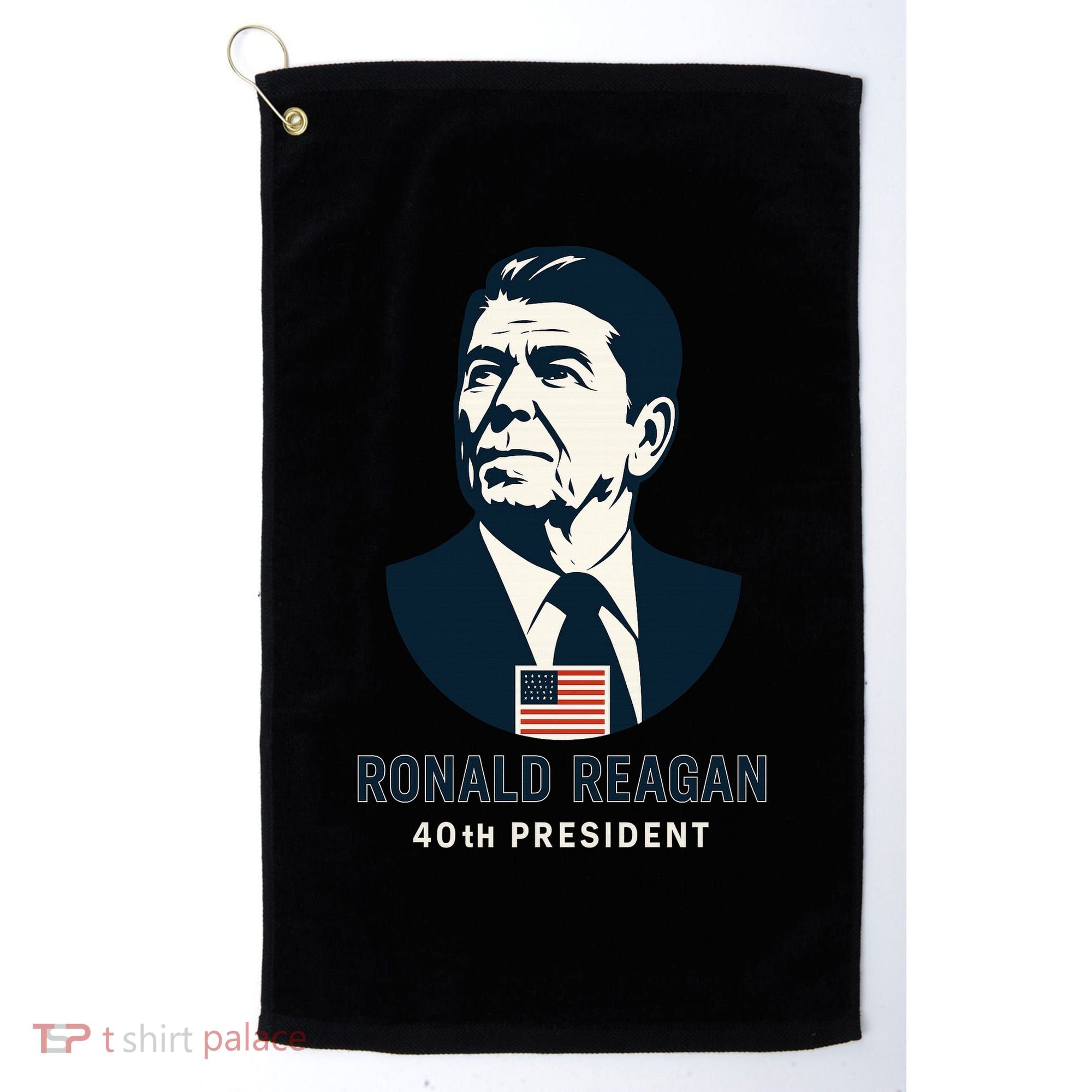 Ronald Reagan 40th President Minimalistic Golf Towel