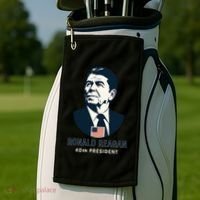 Ronald Reagan 40th President Minimalistic Golf Towel thumb 2