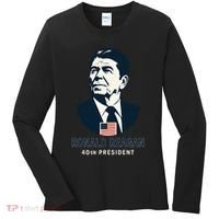 Ronald Reagan 40th President Minimalistic Women's Long Sleeve Shirt thumb 0