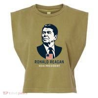 Ronald Reagan 40th President Minimalistic Garment-Dyed Women's Muscle Tee thumb 0