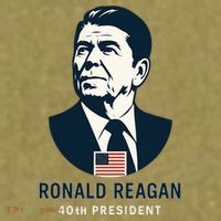 Ronald Reagan 40th President Minimalistic Garment-Dyed Women's Muscle Tee thumb 6