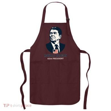 Ronald Reagan 40th President Minimalistic Apron