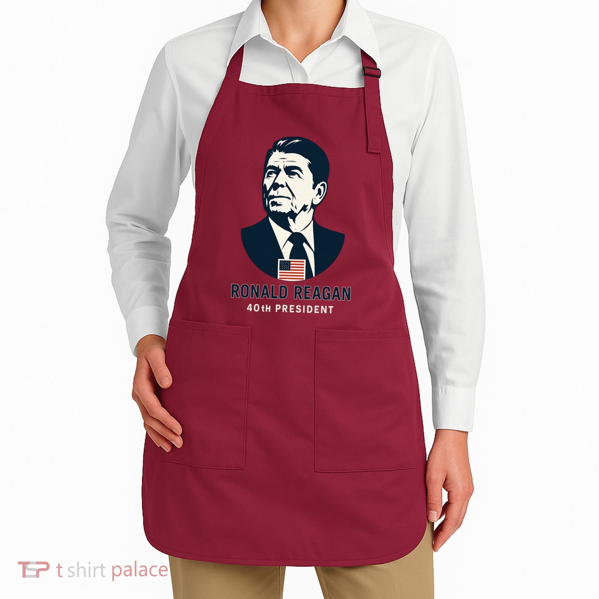 Ronald Reagan 40th President Minimalistic Apron
