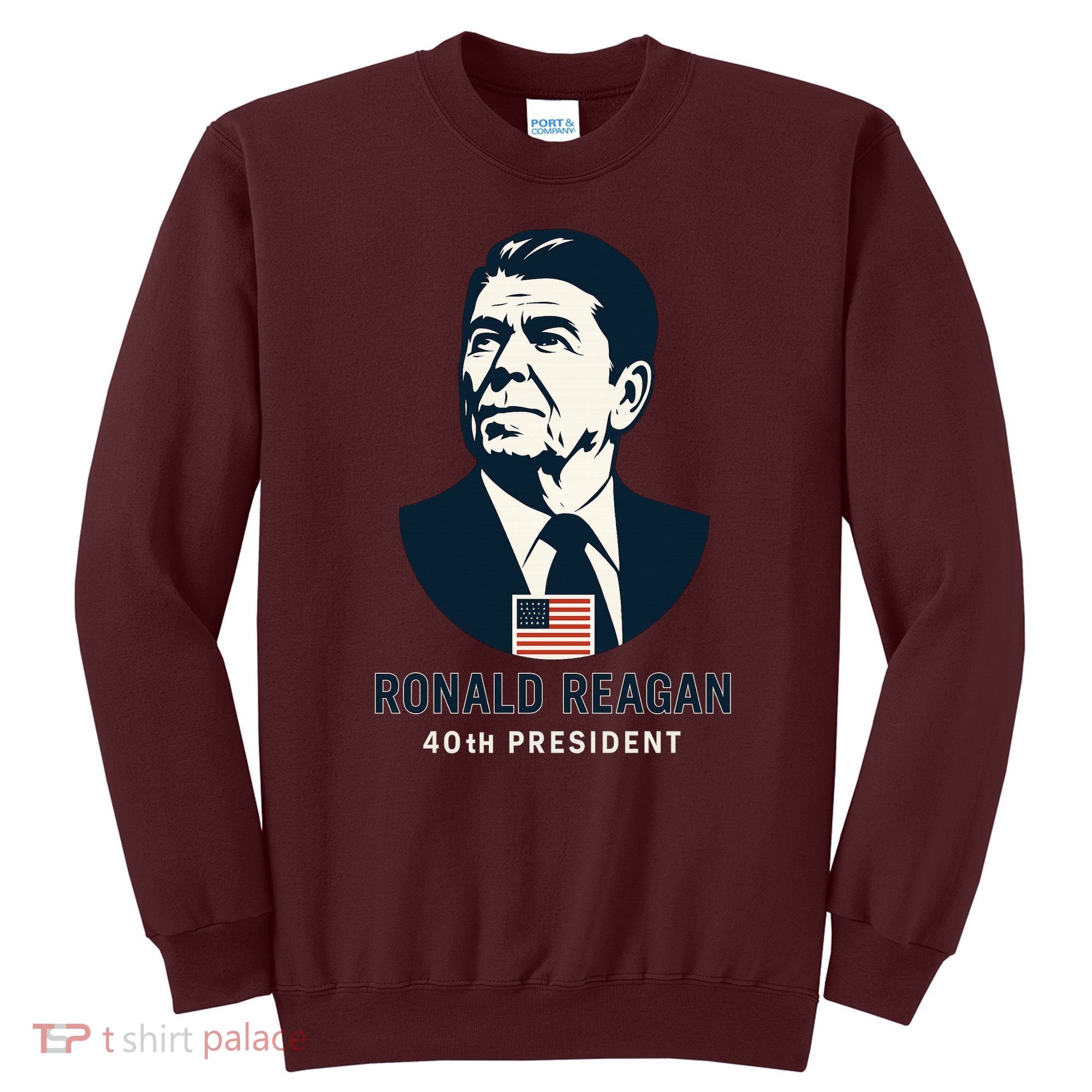 Ronald Reagan 40th President Minimalistic Sweatshirt