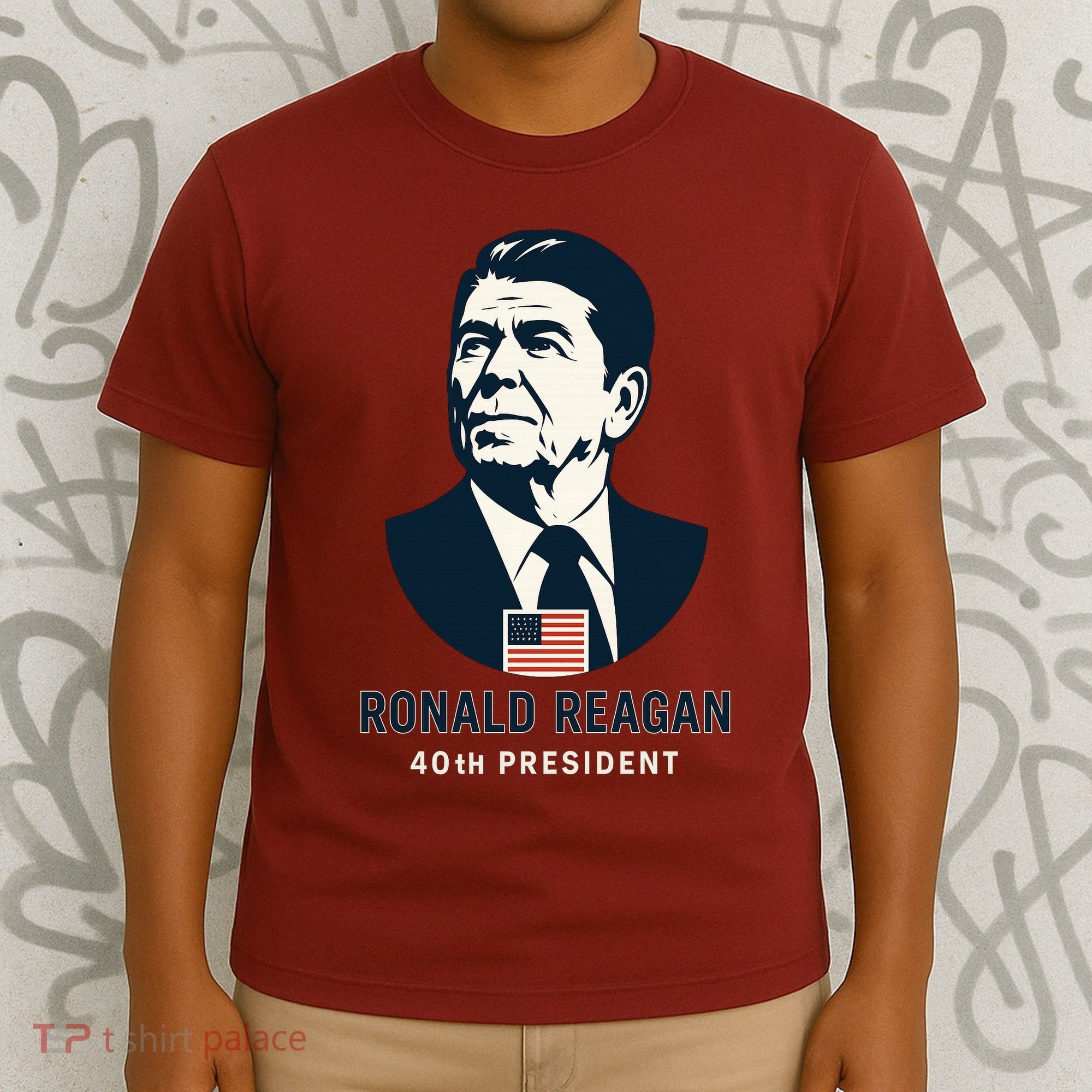 Ronald Reagan 40th President Minimalistic T-Shirt