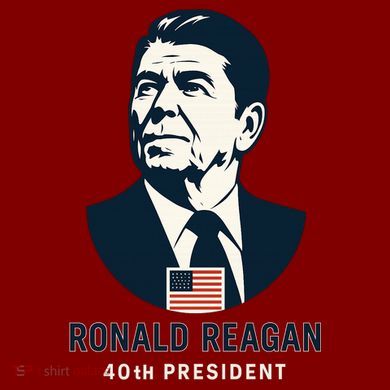 Ronald Reagan 40th President Minimalistic T-Shirt