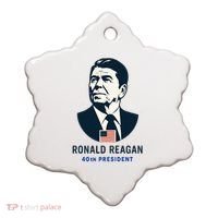 Ronald Reagan 40th President Minimalistic Ceramic Ornament thumb 0